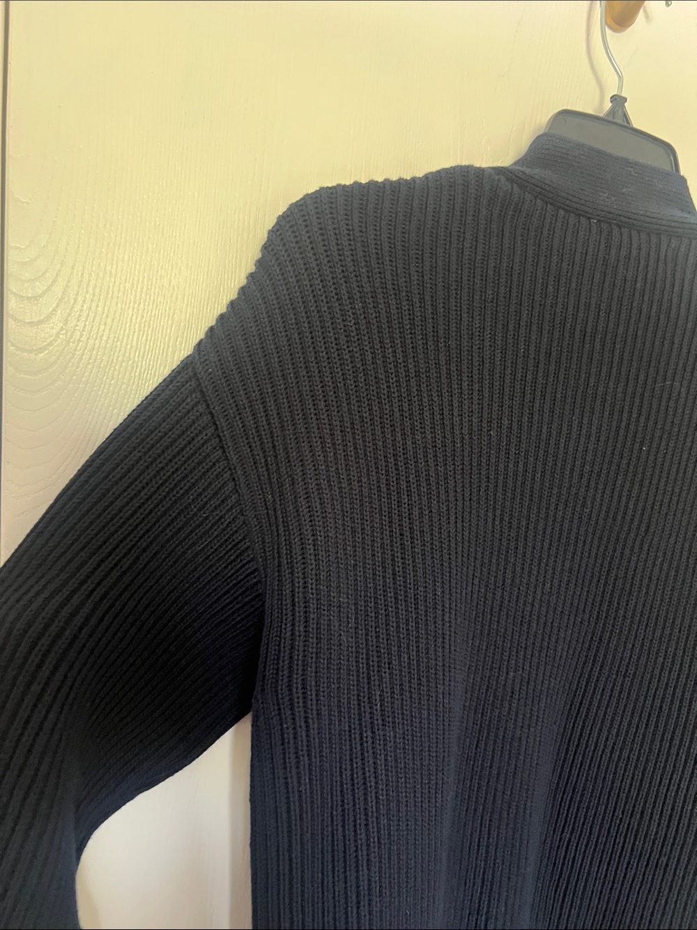 Quince 100% Organic Cotton Oversized Cardigan in Navy Blue - Picture 7 of 10